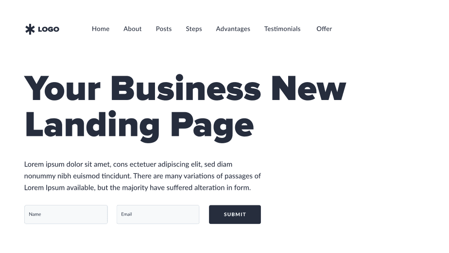 Paisley Landing Page Example Overlay PNG