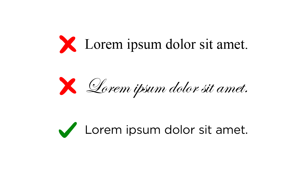 Serif, Script, and Sans Serif